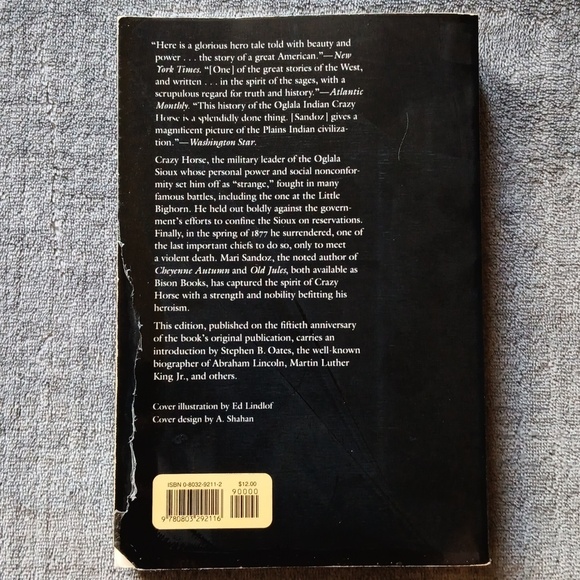 Crazy Horse, The Strange Man Of The Oglalas By Mari Sandoz Paperback Book - Picture 5 of 7